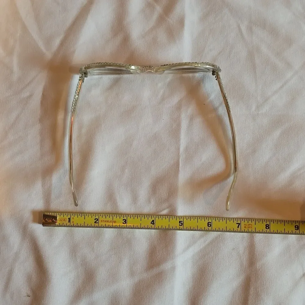 Vintage Cat Eye Rhinestone Glass from the 1950's 60's, By L. EVARD TWE FRANCE.